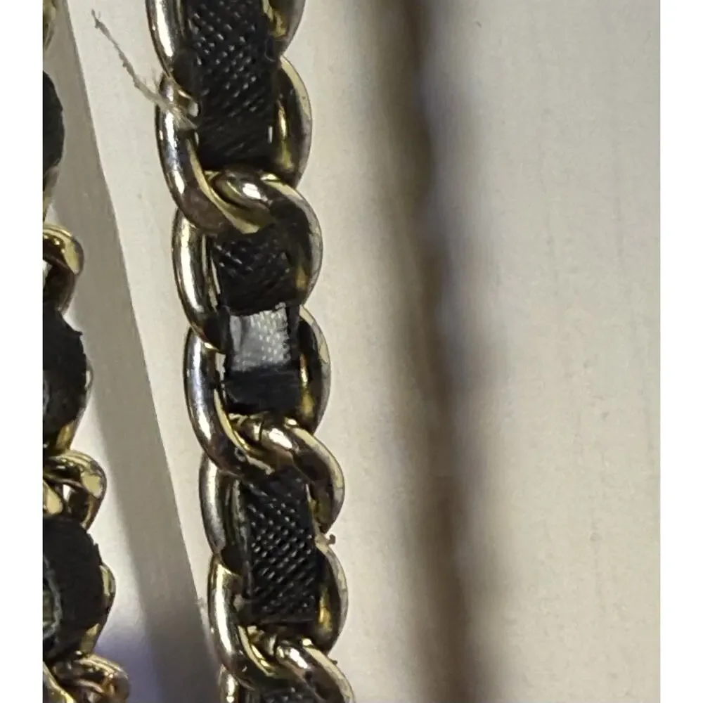 Tory Burch Black Small Flap Shoulder Bag Gold Chain Strap Magnetic Closure